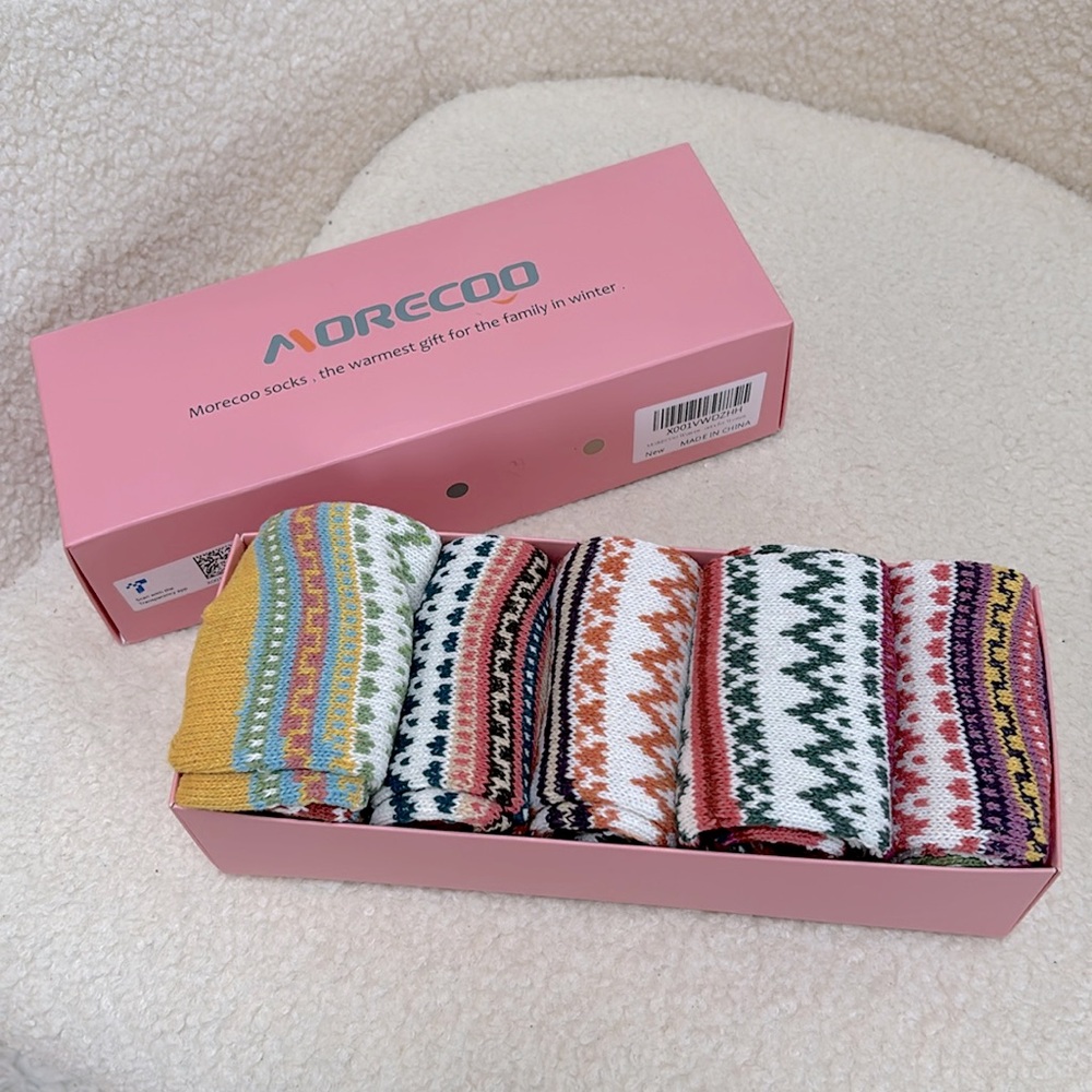 Fun Colored Wool Sock Gift Set